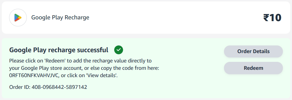 10 rs redeem code free today Proof of 10 Rs Redeem Code Free