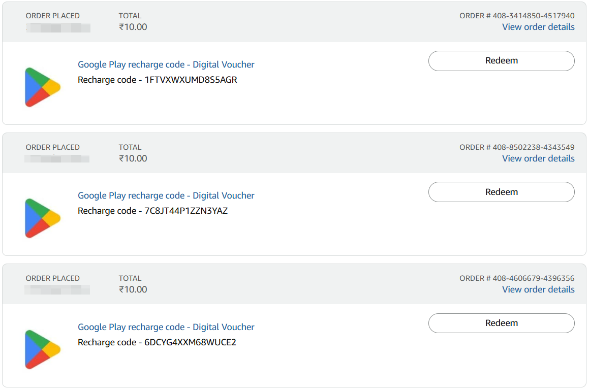 10 rs redeem code free today Proof of Rs 10 Redeem Code