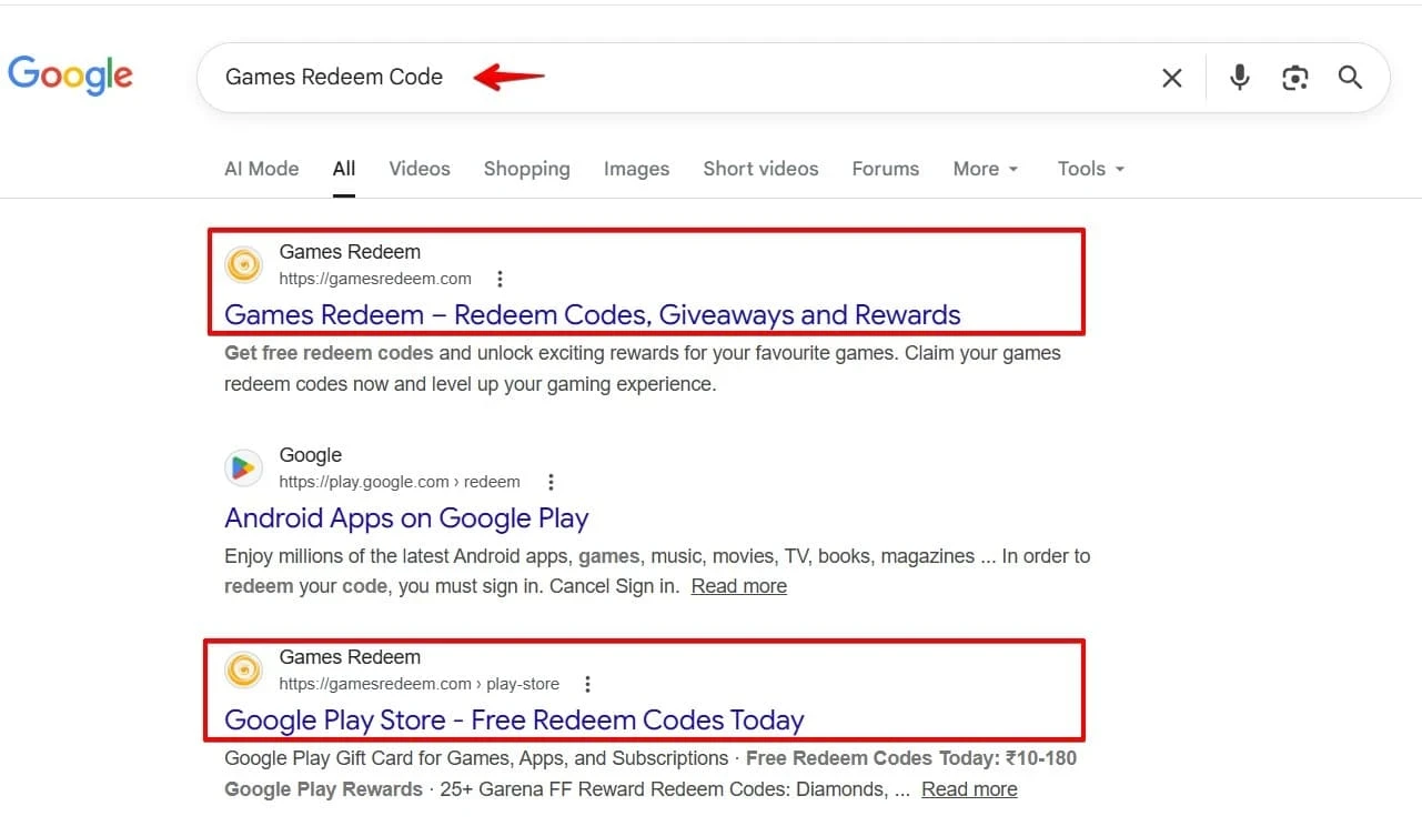 google play redeem code Search Games Redeem Code