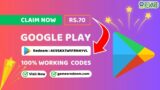 Free Redeem Code for Google Play Store: Rs.40, 60, 130, 170