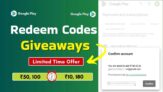 Free Redeem Codes Today: ₹10-180 Google Play Rewards